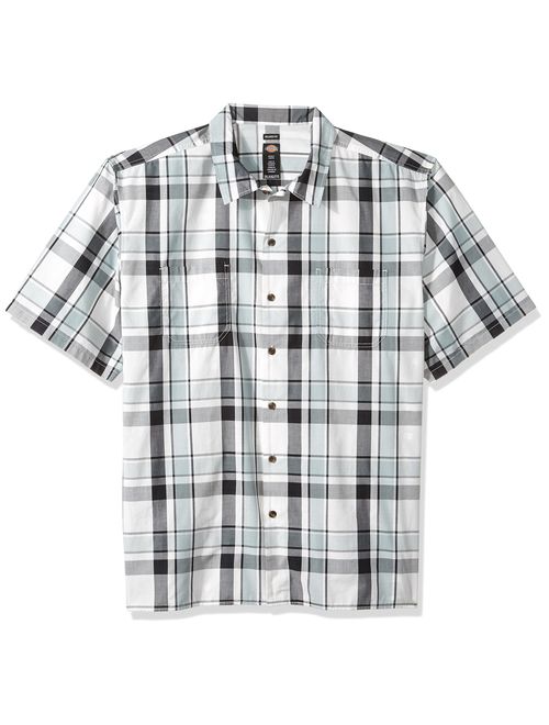 Dickies Men's Yarn Dyed Short Sleeve Camp Shirt