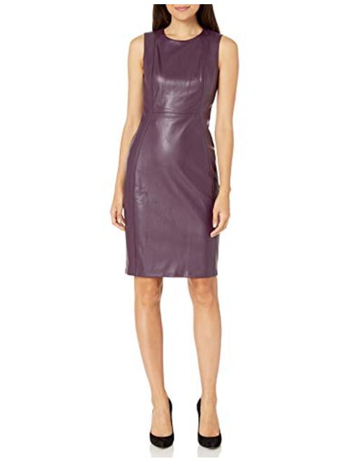 Calvin Klein Women's Scuba Sleeveless Princess Seamed Sheath Dress