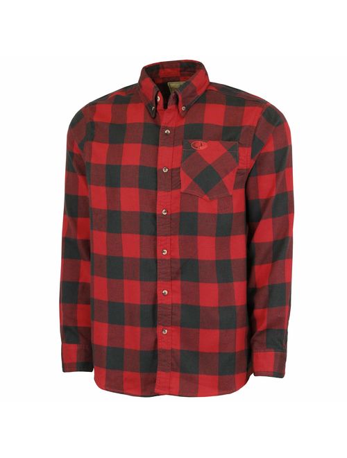 Mossy Oak Heavy Flannel Shirt for Men, Thermal Lined Plaid Mens Flannel Shirts