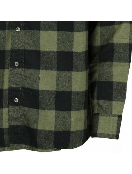 Mossy Oak Heavy Flannel Shirt for Men, Thermal Lined Plaid Mens Flannel Shirts