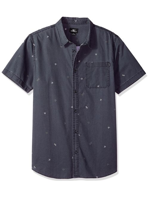 O'NEILL Men's Casual Modern Fit Short Sleeve Woven Button Down Shirt