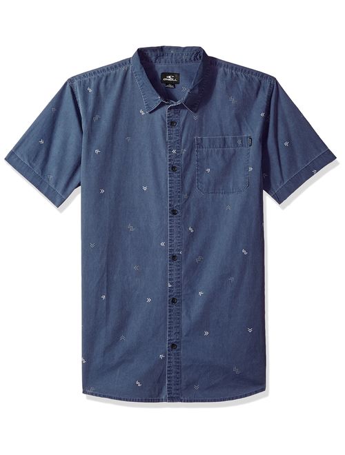 O'NEILL Men's Casual Modern Fit Short Sleeve Woven Button Down Shirt