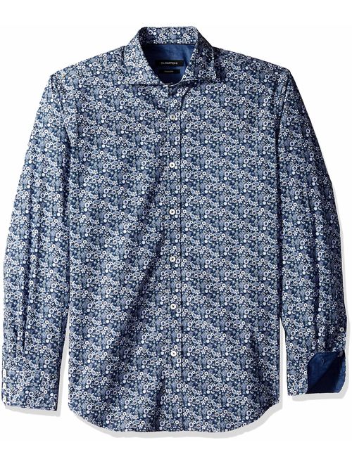 Bugatchi Men's Long Sleeve Shaped Woven Shirt