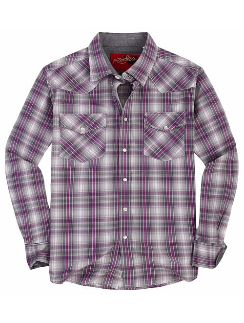 Mens Casual Button Down Shirts Regular Fit Plaid Western Shirt