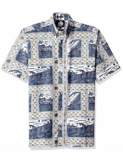 Reyn Spooner Men's Molokai to Oahu Spooner Kloth Classic Fit Hawaiian Shirt