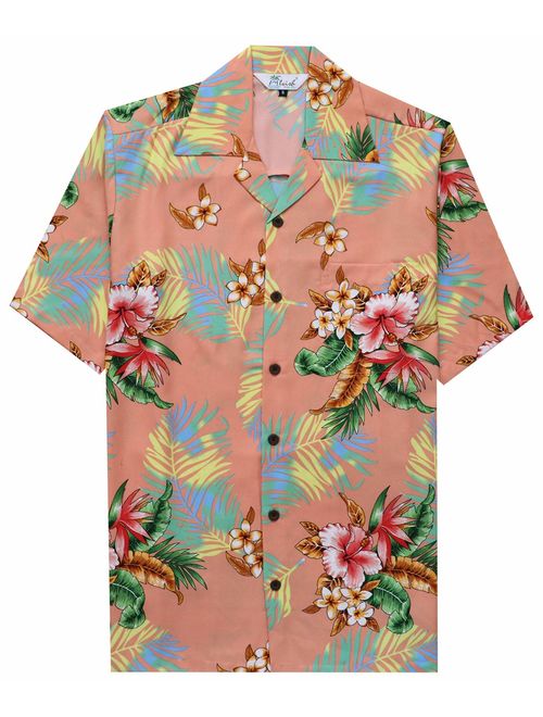 Hawaiian Shirts for Men 54 Aloha Party Casual Camp Button Down Short Sleeve Cruise Vacation Tourist Beach Wear