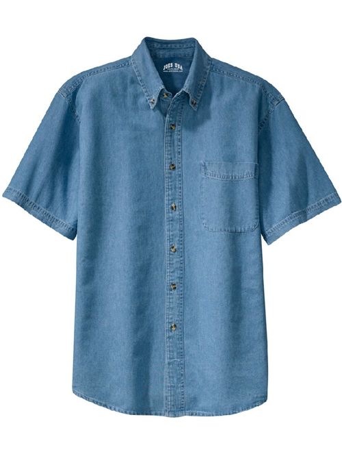 Joe's USA 6.5-Ounce Short Sleeve Denim Shirts in Sizes XS-6XL