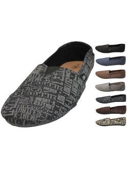 Mens Canvas Slip on Shoes Sneakers. Available in Navy, Gray, Black, and Brown