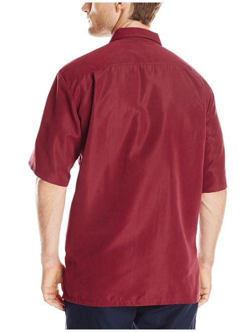 Red Kap Men's Microfiber Convertible Collar Shirt