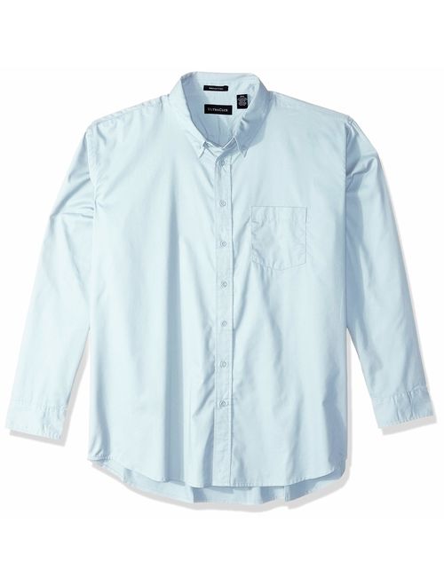 RETOV Men's Whisper Twill Shirt, Sky Blue, 4X-Large