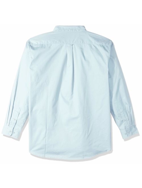 RETOV Men's Whisper Twill Shirt, Sky Blue, 4X-Large