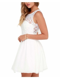 Celmia Summer Lace Backless Party Dress Wedding Cocktail Graduation Mini Dresses