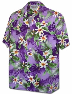 Pacific Legend Tropical Tiare Flower Men's Hawaiian Shirts