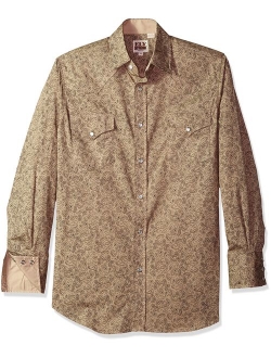 ELY CATTLEMAN Men's Long Sleeve Premium Cotton Paisley Shirt