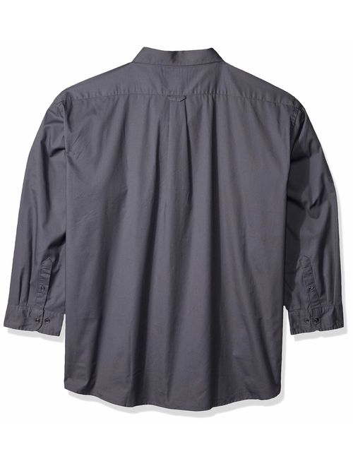 RETOV Men's Whisper Twill Shirt, Graphite, 6X-Large