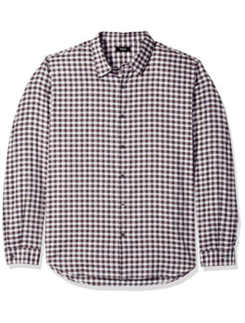 Theory Men's Tonal Flannel Button Down Woven