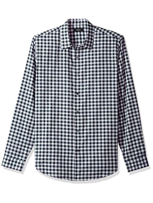 Theory Men's Tonal Flannel Button Down Woven