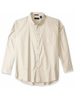 RETOV Men's Whisper Twill Shirt, Stone, 3X-Large