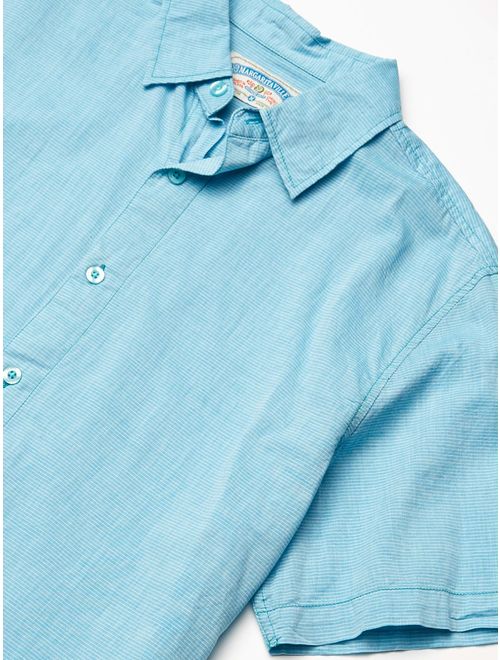 Margaritaville Men's Short Sleeve Mini Stripe Shirt