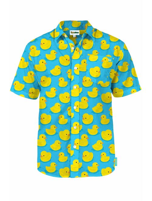 Tipsy Elves Men's Bright Hawaiian Shirts for Spring Break and Summer - Aloha Shirt for Guys