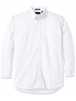 RETOV Men's Whisper Twill Shirt, White, 4X-Large