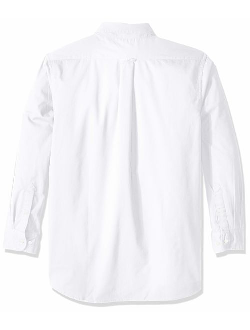 RETOV Men's Whisper Twill Shirt, White, 4X-Large