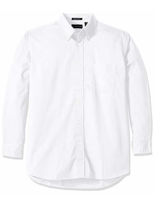 RETOV Men's Whisper Twill Shirt, White, 6X-Large