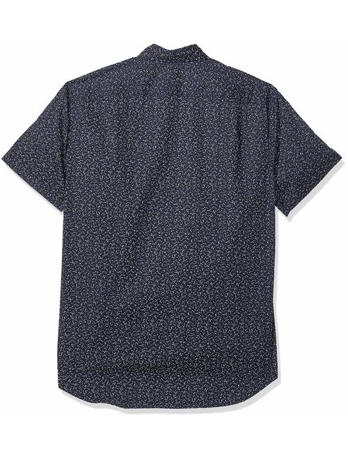 J.Crew Mercantile Men's Slim-fit Short-Sleeve Stretch Tropical Printed Shirt