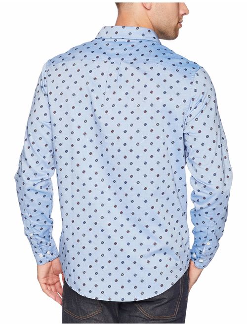 Original Penguin Men's Long Sleeve Printed Button Down Shirt