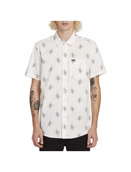 Volcom Men's Marker Fade Button Up Short Sleeve Shirt