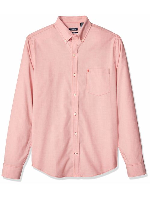 IZOD Men's Slim Button Down Long Sleeve Stretch Performance Solid Shirt