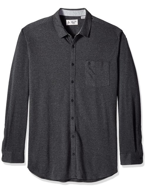 Original Penguin Men's Big and Tall Knitted NEP Shirt