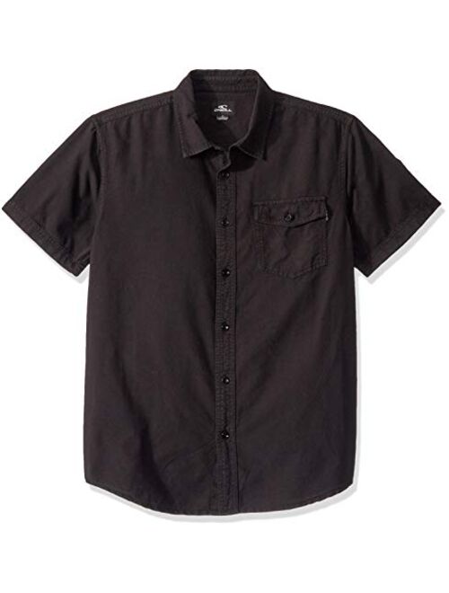 O'NEILL Men's Casual Standard Fit Short Sleeve Woven Button Down Shirt