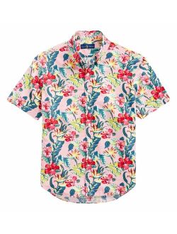 Ralph Lauren Polo Mens Classic Fit Cotton Floral Hawaiian Shirt