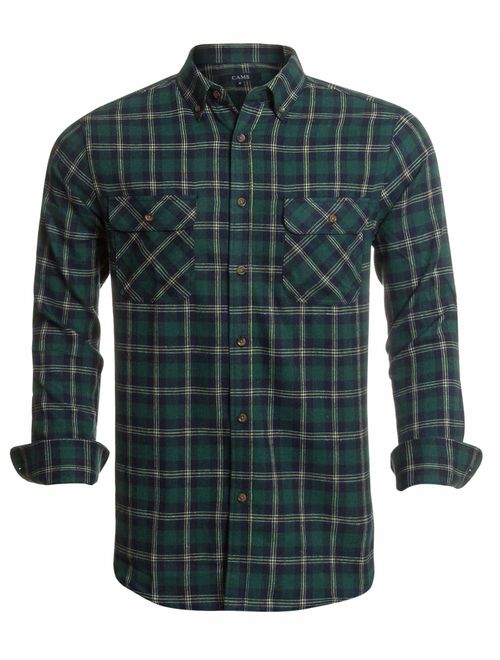 Flannel Shirts for Men Plaid Regular Fit Long Sleeve Button Down Mens Flannel Shirts