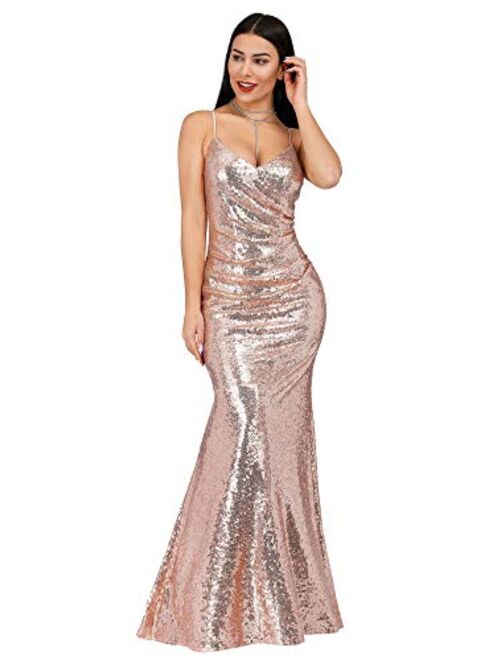 Ever-Pretty Women Sequin Evening Prom Formal Mermaid Gowns 7339