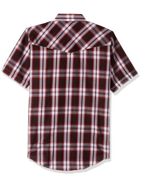 ELY CATTLEMAN Men's Short Sleeve Plaid Western Shirt