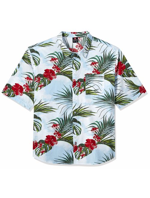 Southpole Men's All Over Print Woven Hawaiian Shirt