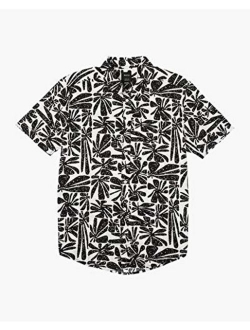 Men's Mahalo Palm Short Sleeve Woven Button Front Shirt