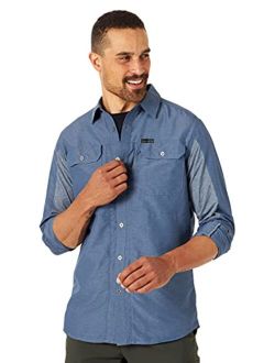 ATG by Wrangler Men's Long Sleeve Mixed Material Shirt