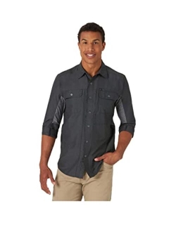 ATG by Wrangler Men's Long Sleeve Mixed Material Shirt