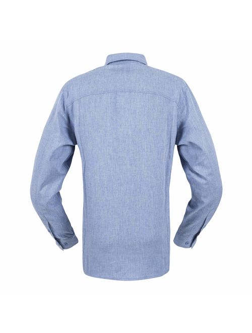 Helikon-Tex Defender Mk2 Gentleman Shirt, Melange Light Blue, Large, Polyester, Urban Line