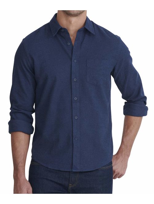 Buy UNTUCKit Fuligni - Untucked Shirt for Men Long Sleeve, Navy Blue ...