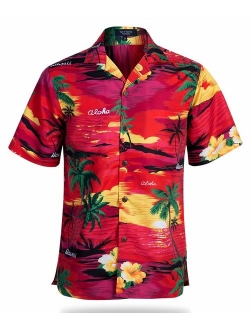 YEAR IN YEAR OUT Mens Hawaiian Shirt Regular Fit Hawaiian Shirts for Men with Quick to Dry Effect