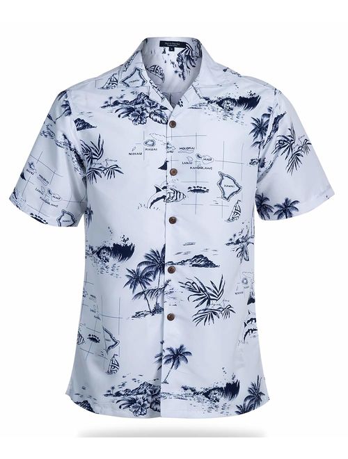 YEAR IN YEAR OUT Mens Hawaiian Shirt Regular Fit Hawaiian Shirts for Men with Quick to Dry Effect