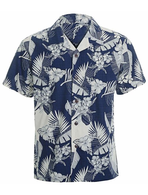 YEAR IN YEAR OUT Mens Hawaiian Shirt Regular Fit Hawaiian Shirts for Men with Quick to Dry Effect