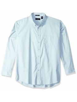 RETOV Men's Whisper Twill Shirt, Sky Blue, Small