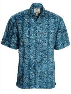 Artisan Outfitters Mens Riptide Batik Cotton Shirt (2XB, Seafoam Green) A0214-34-2XB