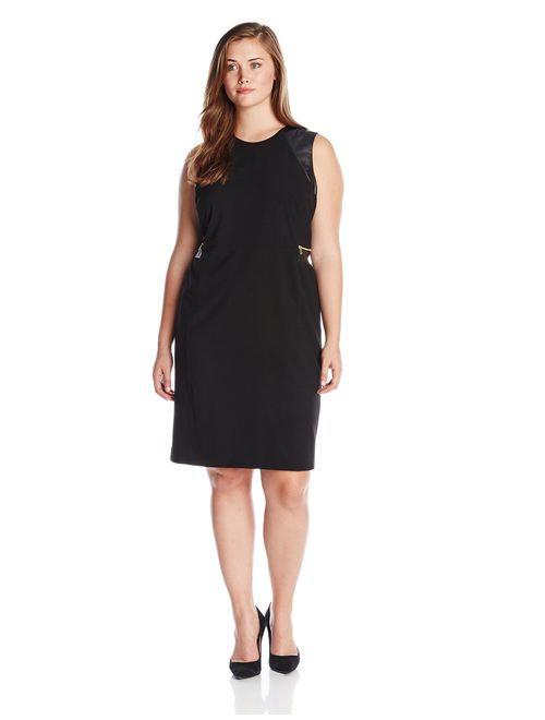 Calvin Klein Women's Plus Size Dress with Gold Zips