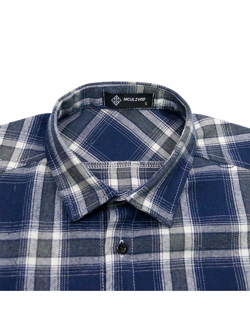 MCULIVOD Sleeveless Plaid Snap-Front Shirt for Men, Cowboy Button Down Shitrs Navy Blue,XX-Large